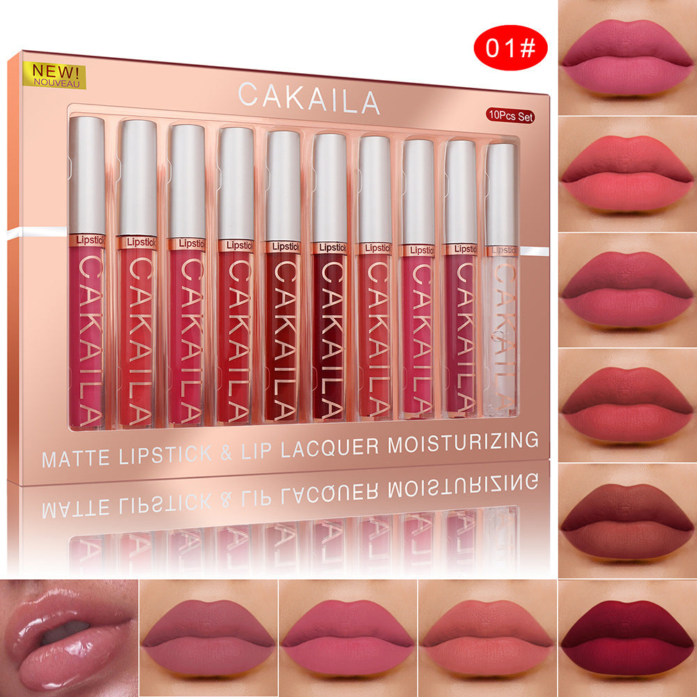 Pack Of 10 Matte Nonstick Cup Waterproof Lip Gloss Pack Of 10 Matte Nonstick Cup Waterproof Lip Gloss